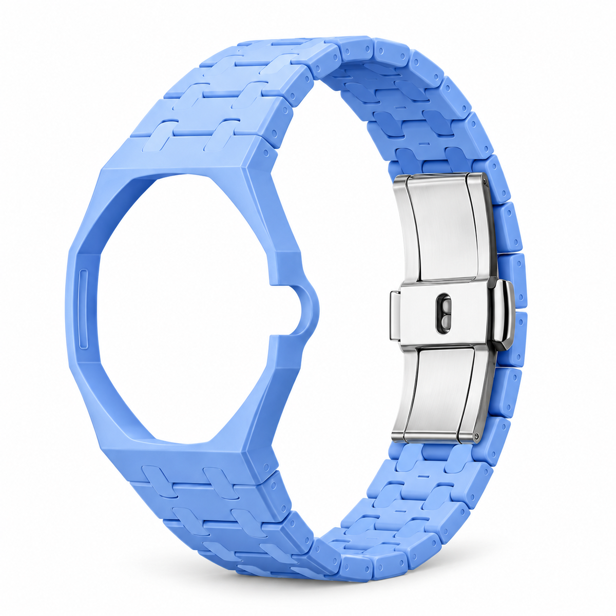 OctaLink — Bleu ciel — boîtier et bracelet seuls sur fond blanc