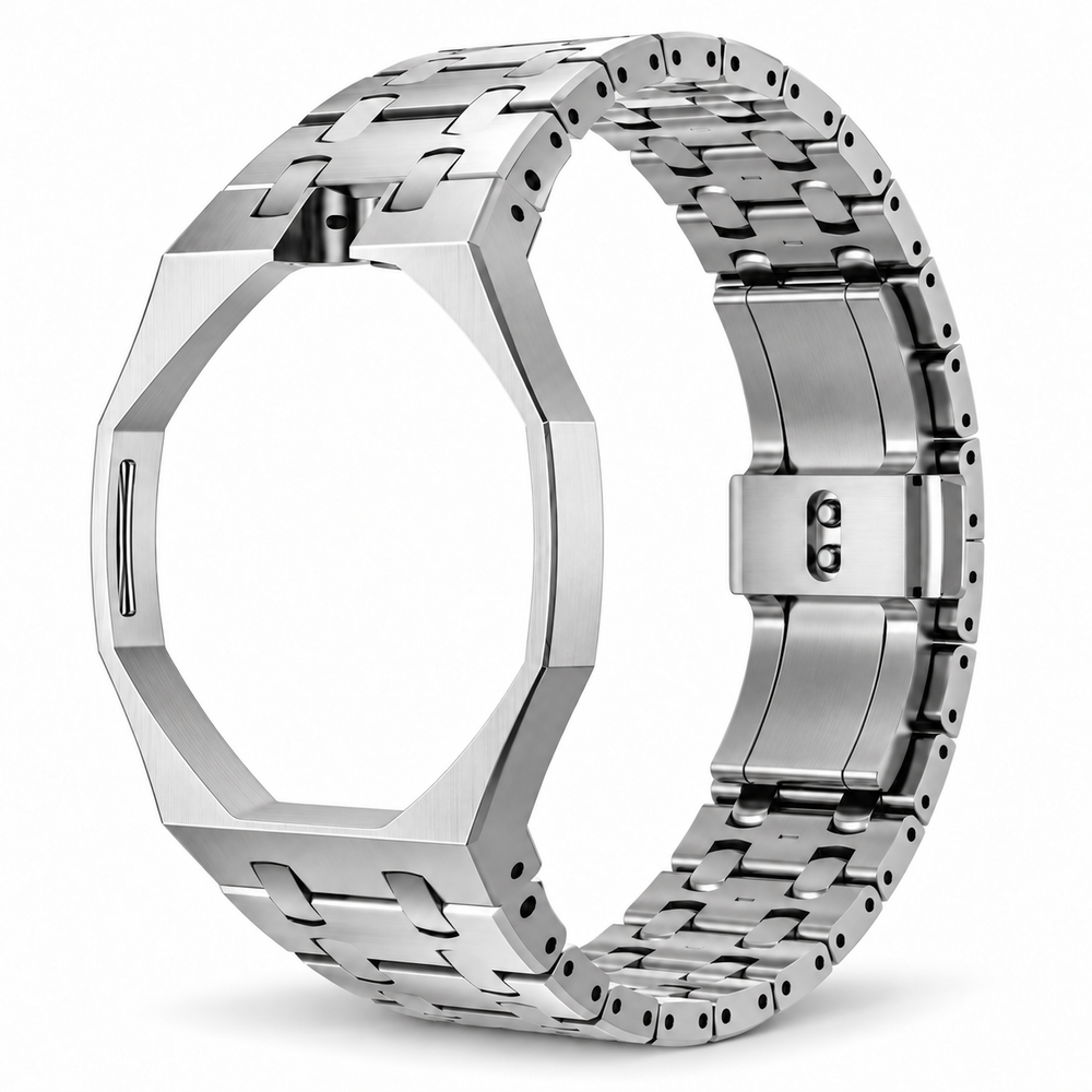 Gris — bracelet adaptateur métal vue studio