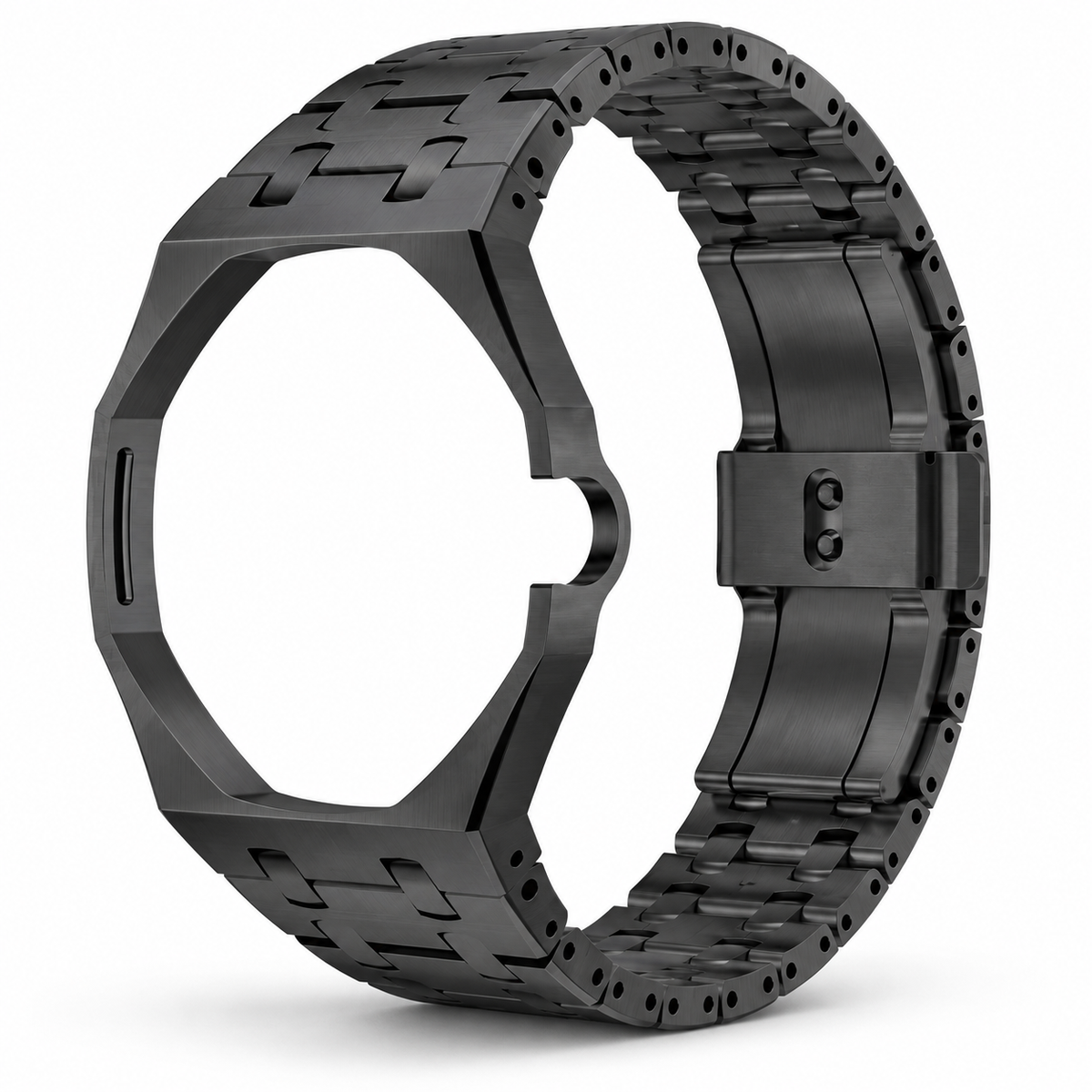 Noir mat — bracelet adaptateur métal vue studio